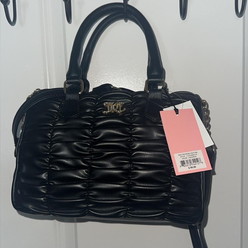Juicy Couture Black Gathered Satchel